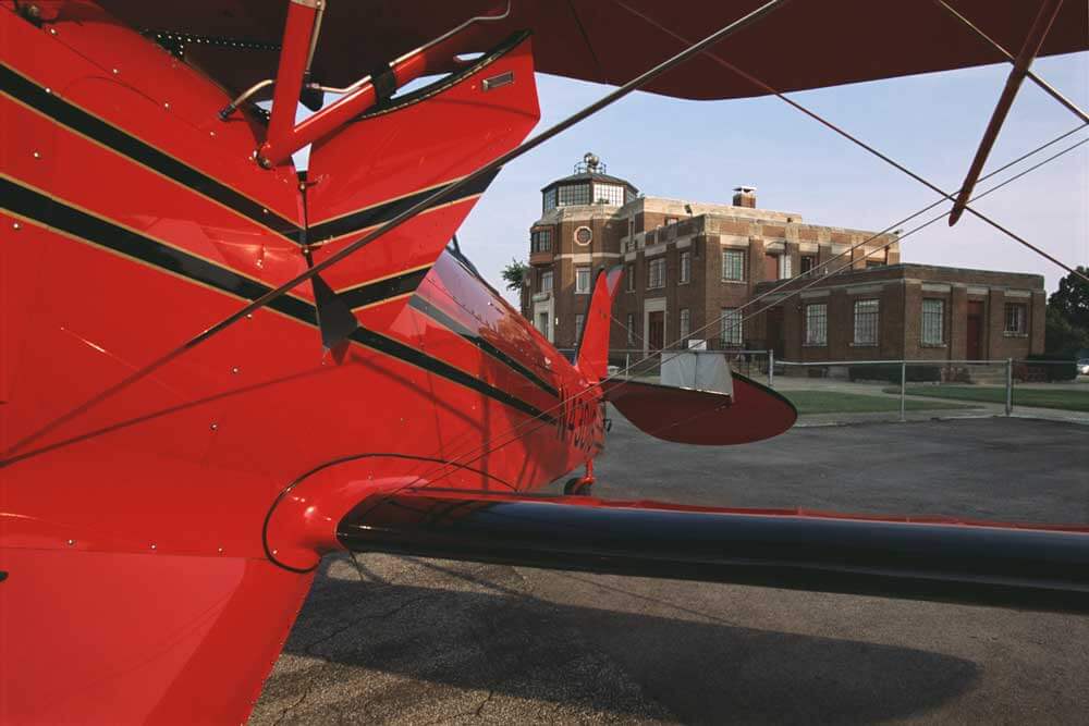 bi-plane at Bowman Field