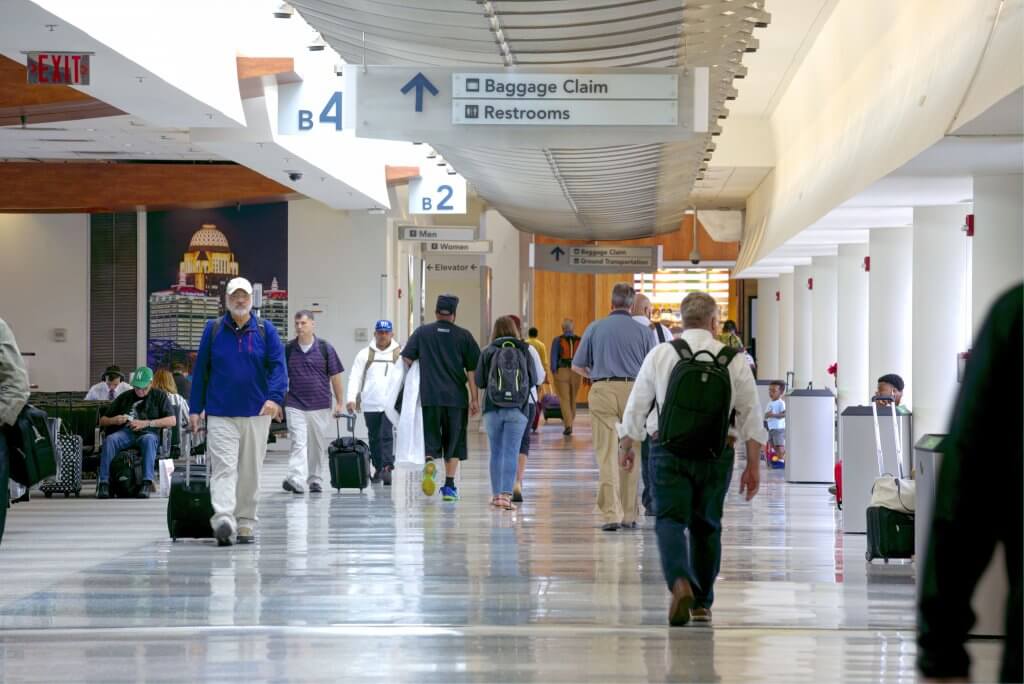 People walking in Concourse B