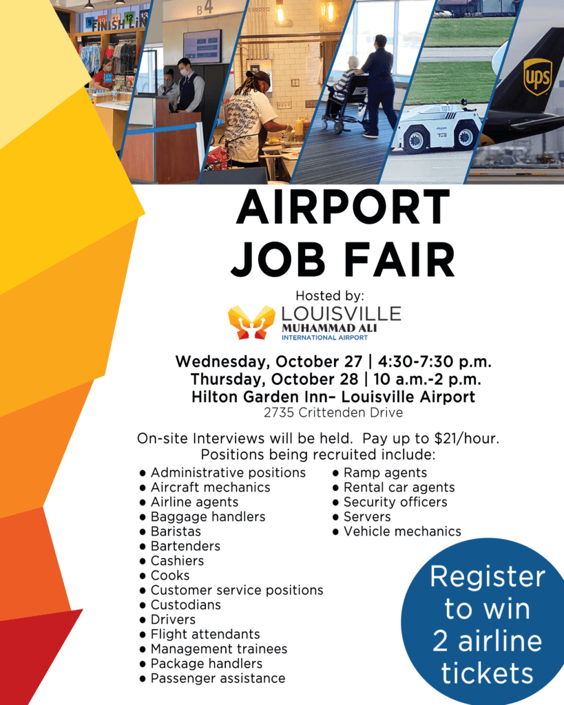 Two Day Job Fair hosted by Louisville Muhammad Ali International Airport Louisville Muhammad