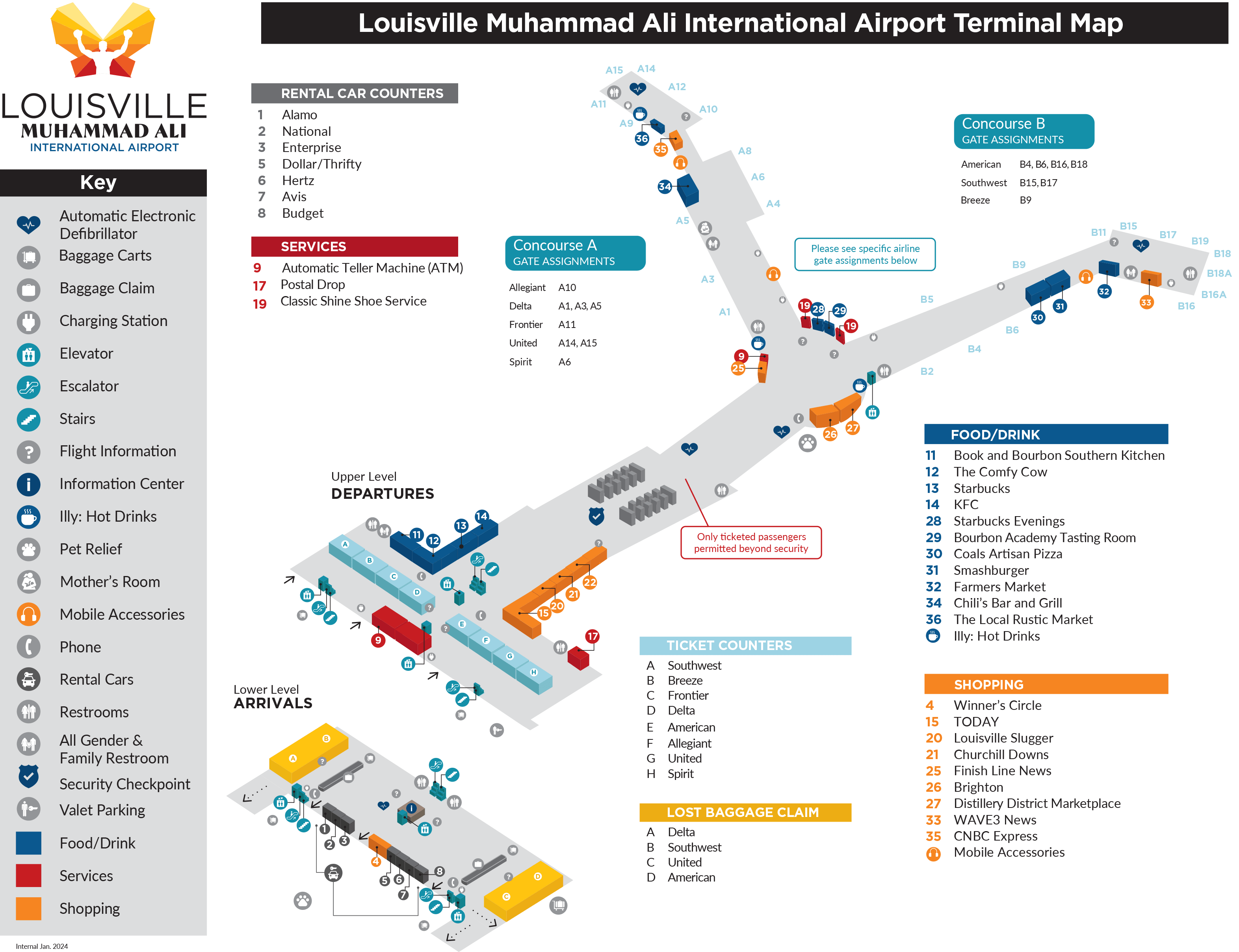 international airport map